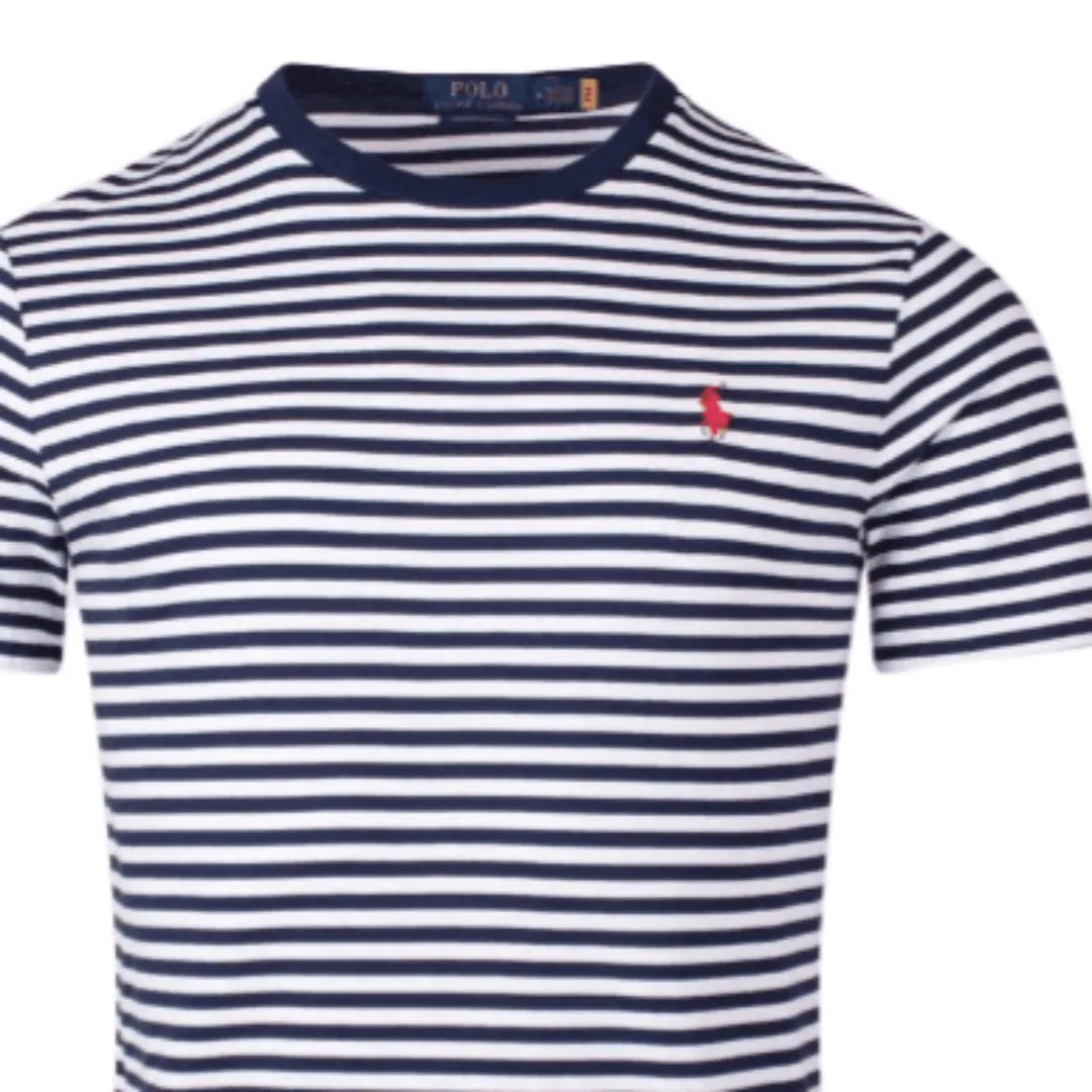 Мужская футболка с круглым вырезом Marine Blue Polo Ralph Lauren — фото 3