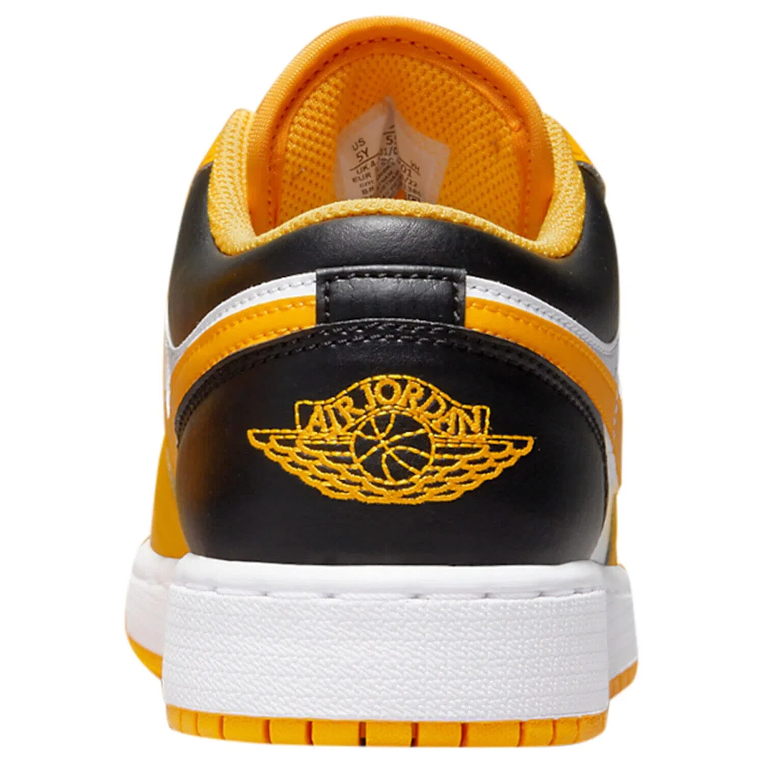 Детские баскетбольные кроссовки для мальчиков с принтом Air Jordan 1 Low (Gs) NIKE, Taxi Black White — фото 3