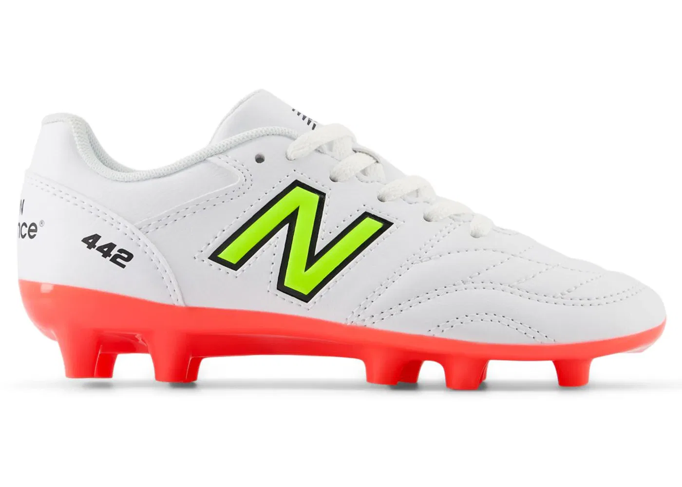 Детские бутсы New Balance 442v2 Academy FG, White/Solar