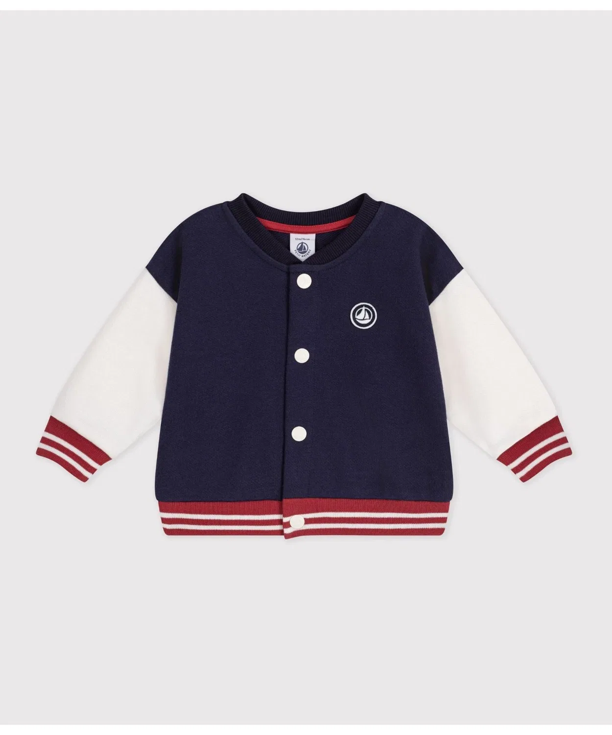 Детский свитшот-блузон с принтом Blue系 PETIT BATEAU, Blue