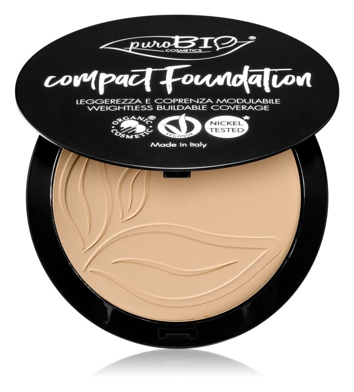 

Прессованная компактная пудра SPF 10 puroBIO Cosmetics Compact Foundation, оттенок 01 9 г