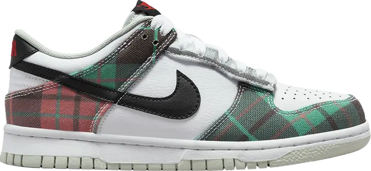 

Кроссовки Nike Dunk Low SE GS 'Tartan Plaid', белый