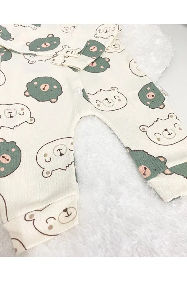 Детский комплект комбинезонов для мальчиков с принтом Teddy Bear Verona Tarz, Greencoffee — фото 4