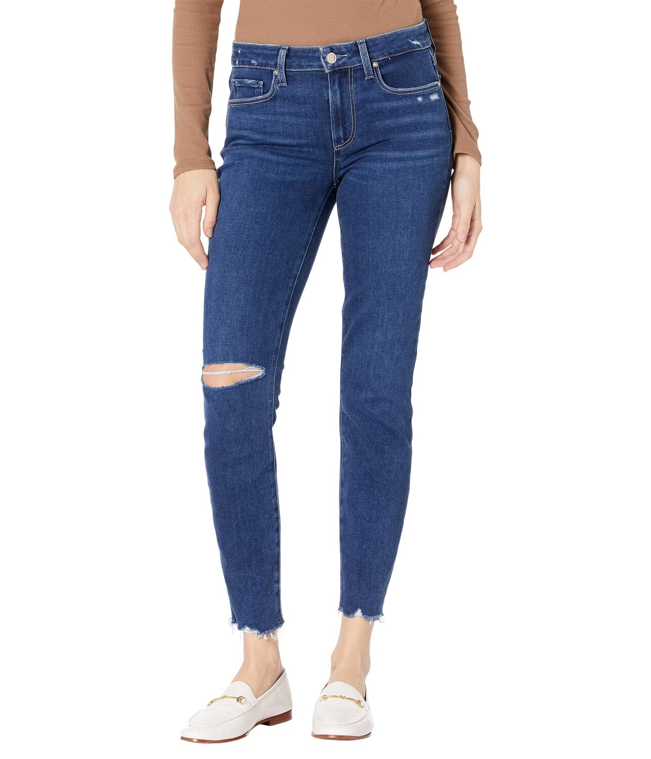 

Джинсы Paige, Verdugo Ankle in Montreux Destructed/Ragged Fray Hem