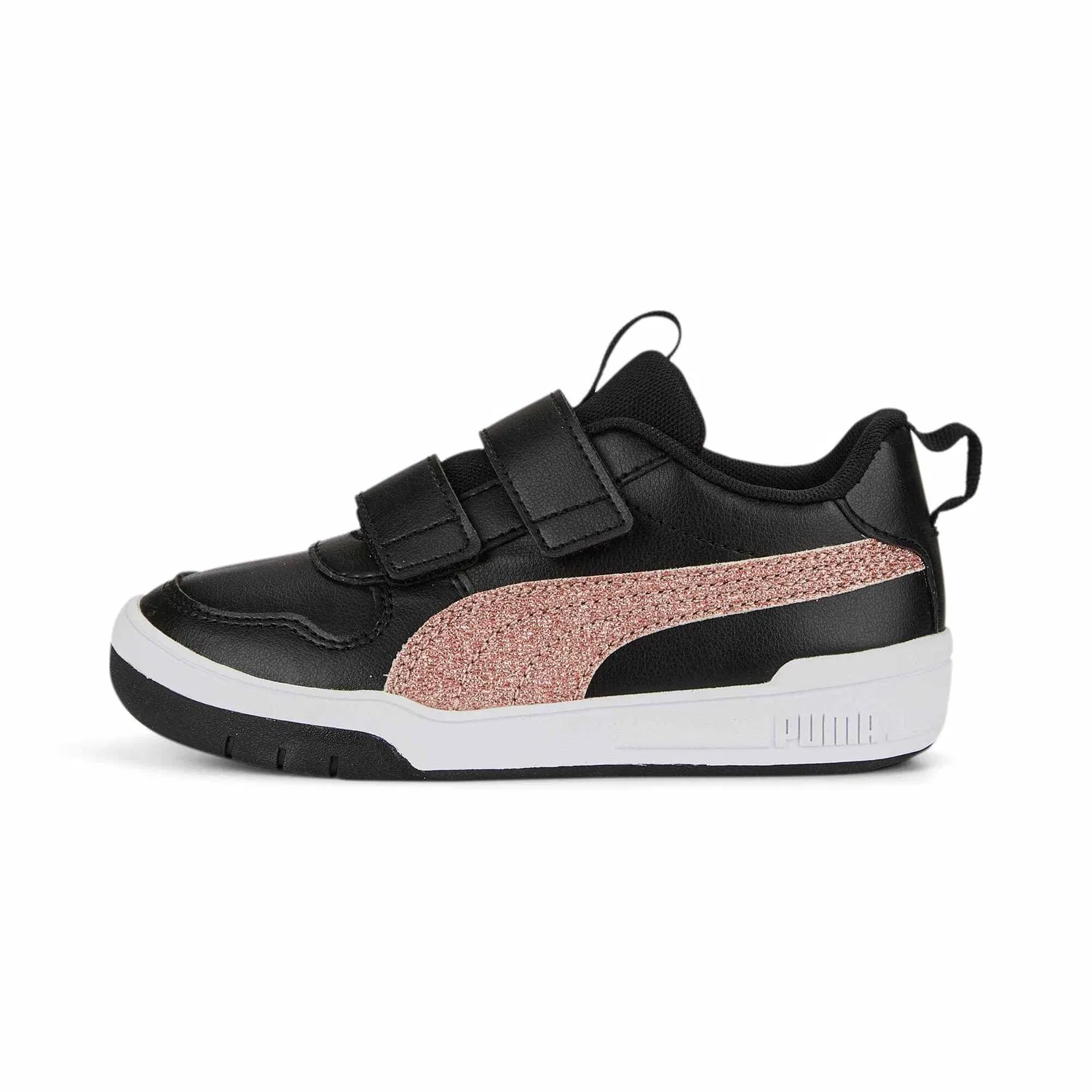 Детские кроссовки для девочек с липучкой Multiflex SL V PS PUMA PUMA Black Rose Gold
