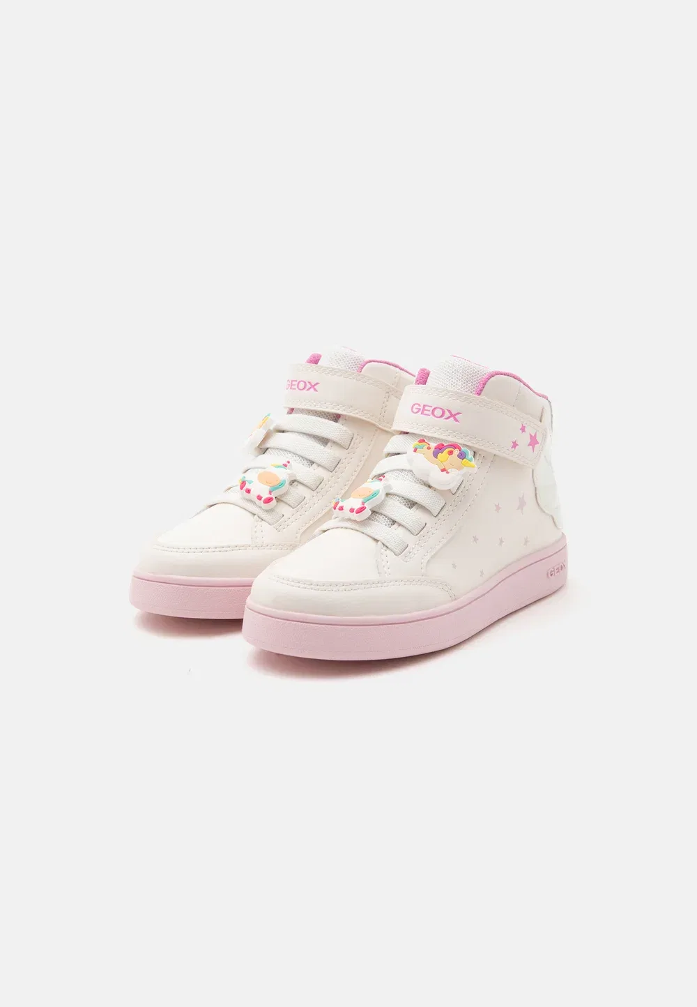 Eclyper girl - высокие кроссовки Geox, White/Multicolor — фото 2