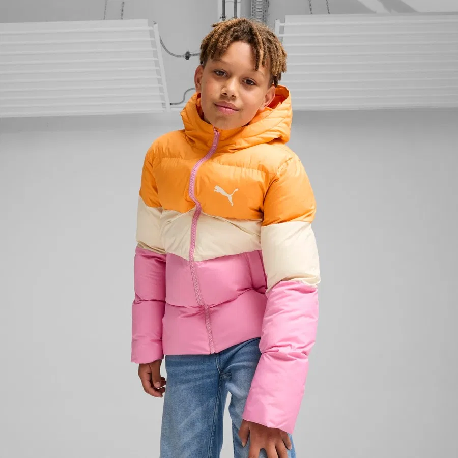 Куртка-пуховик с капюшоном Poly Hooded Puffer Jacket Puma, Коричневый — фото 4