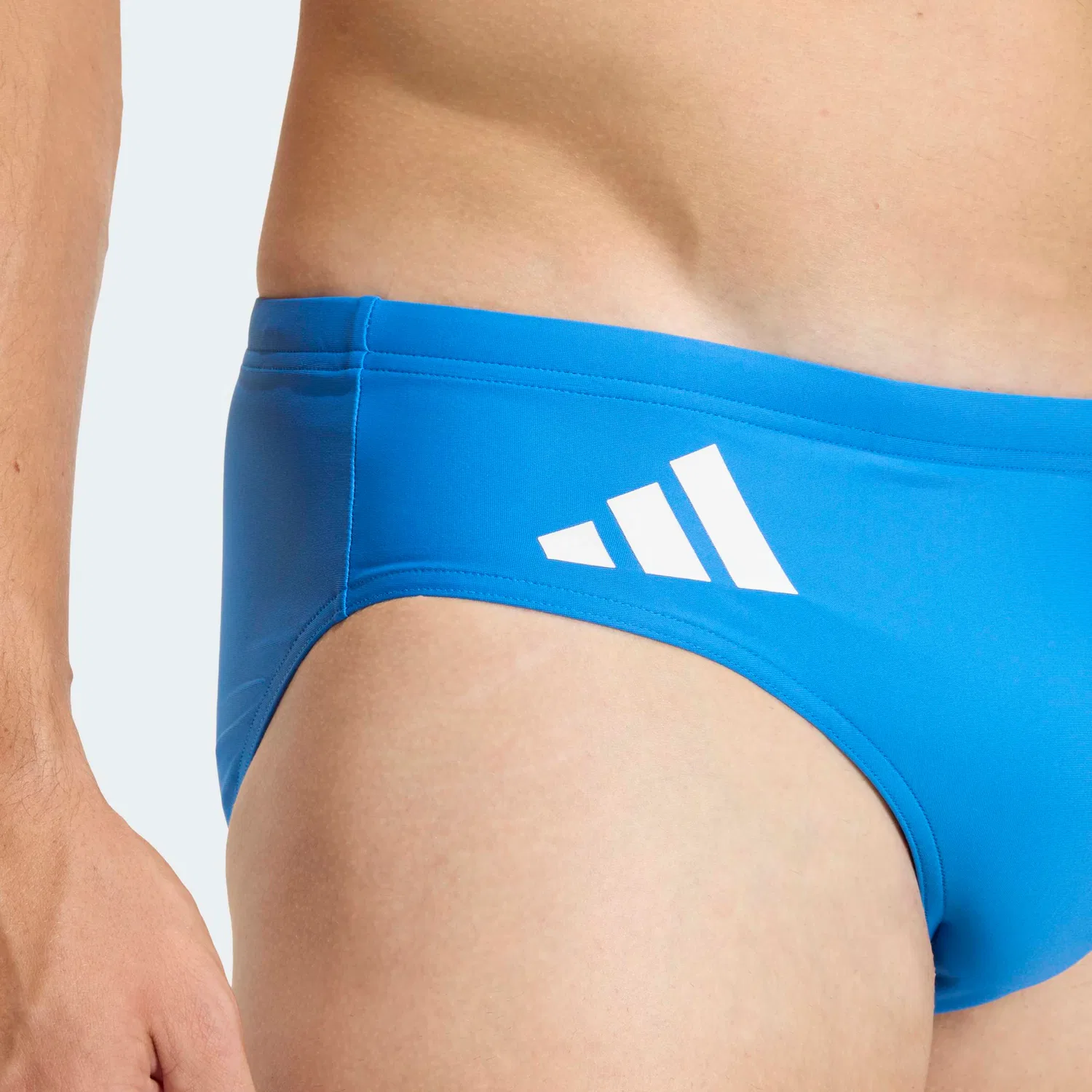 Мужские плавки с логотипом и тремя полосками Adidas Performance, Bright Royal/White — фото 4