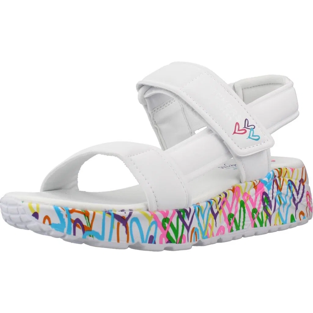 Детские сандалии с принтом Uno Lite Sandal-sunny Love Skechers, Weiß