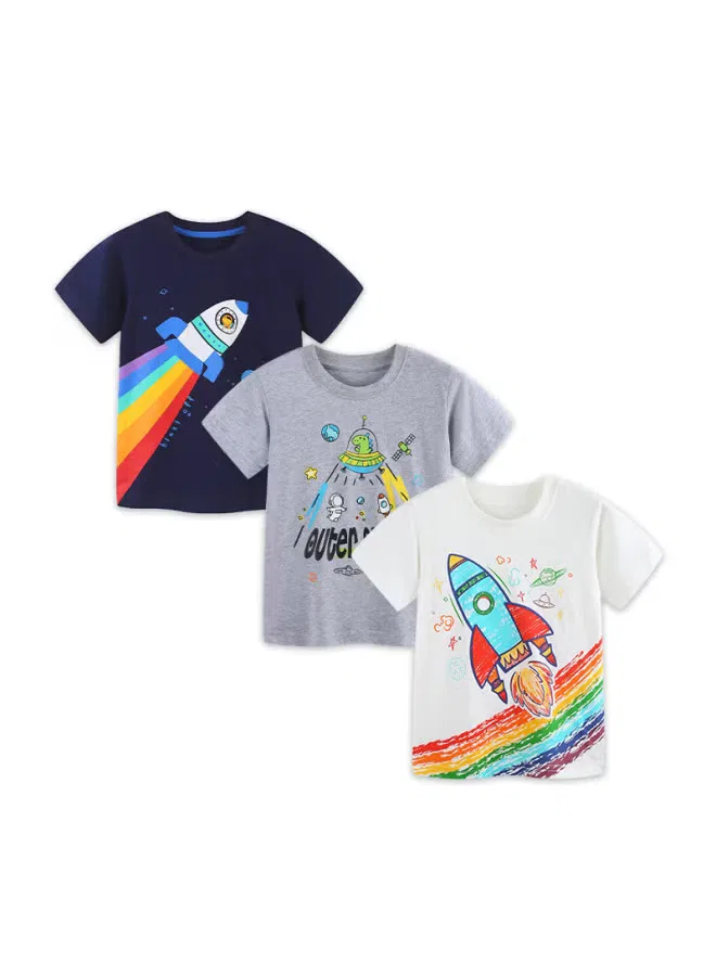 Футболка с принтом мультяшным короткий рукав Aosta Betty Store