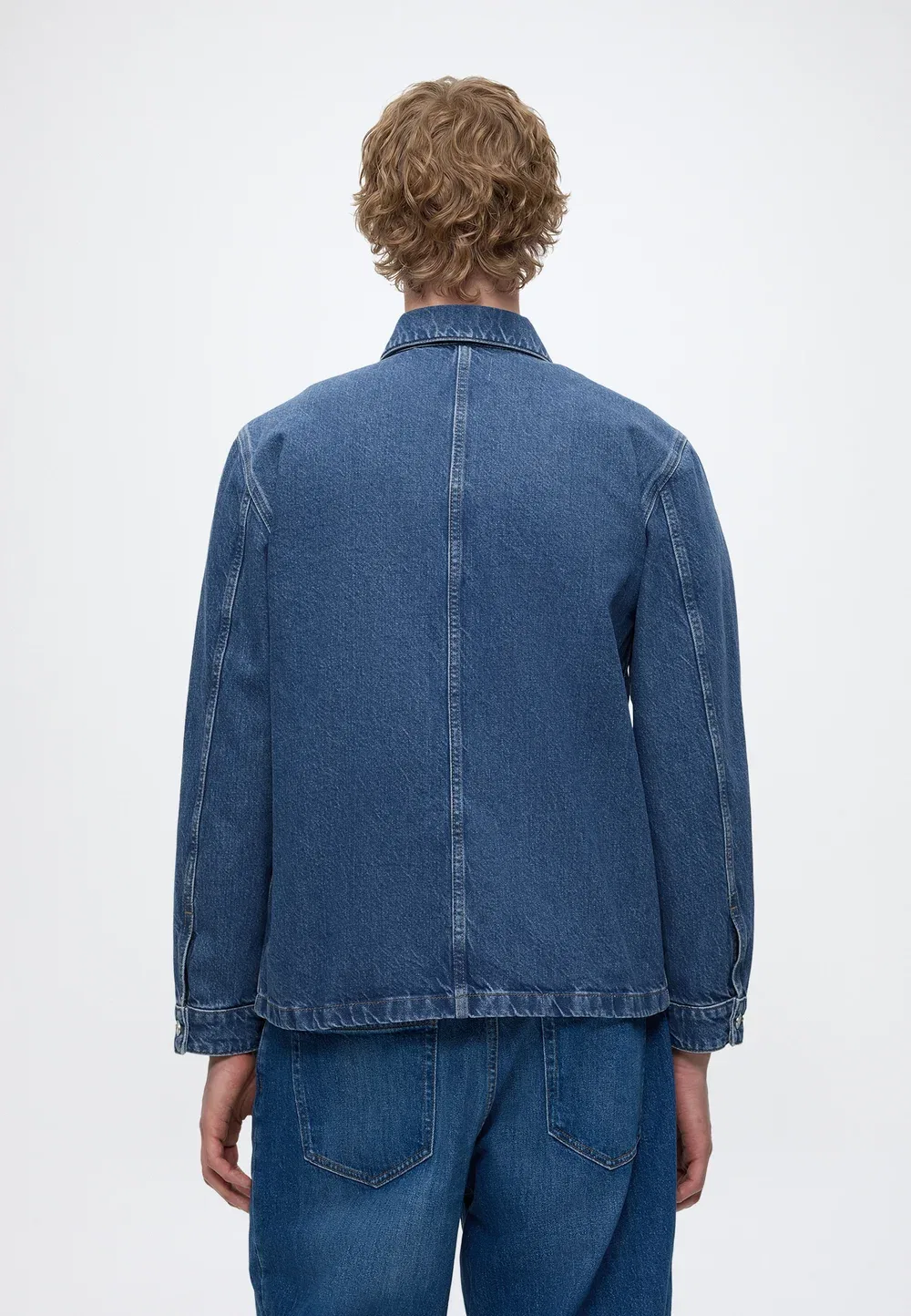 Рубашка Lacoste Washed Deep Medium, мужская, деним, синий — фото 3