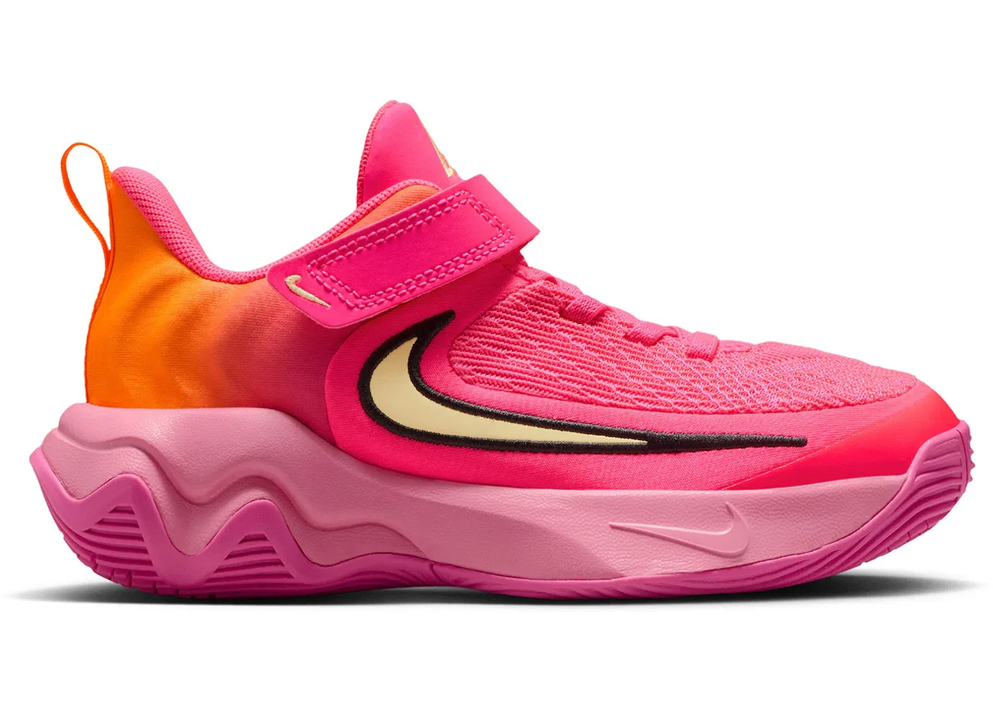 Детские кроссовки для мальчиков с принтом Nike Giannis Immortality 4 Nike, Hyper Pink/Pinksicle/Total Orange/Citron Tint