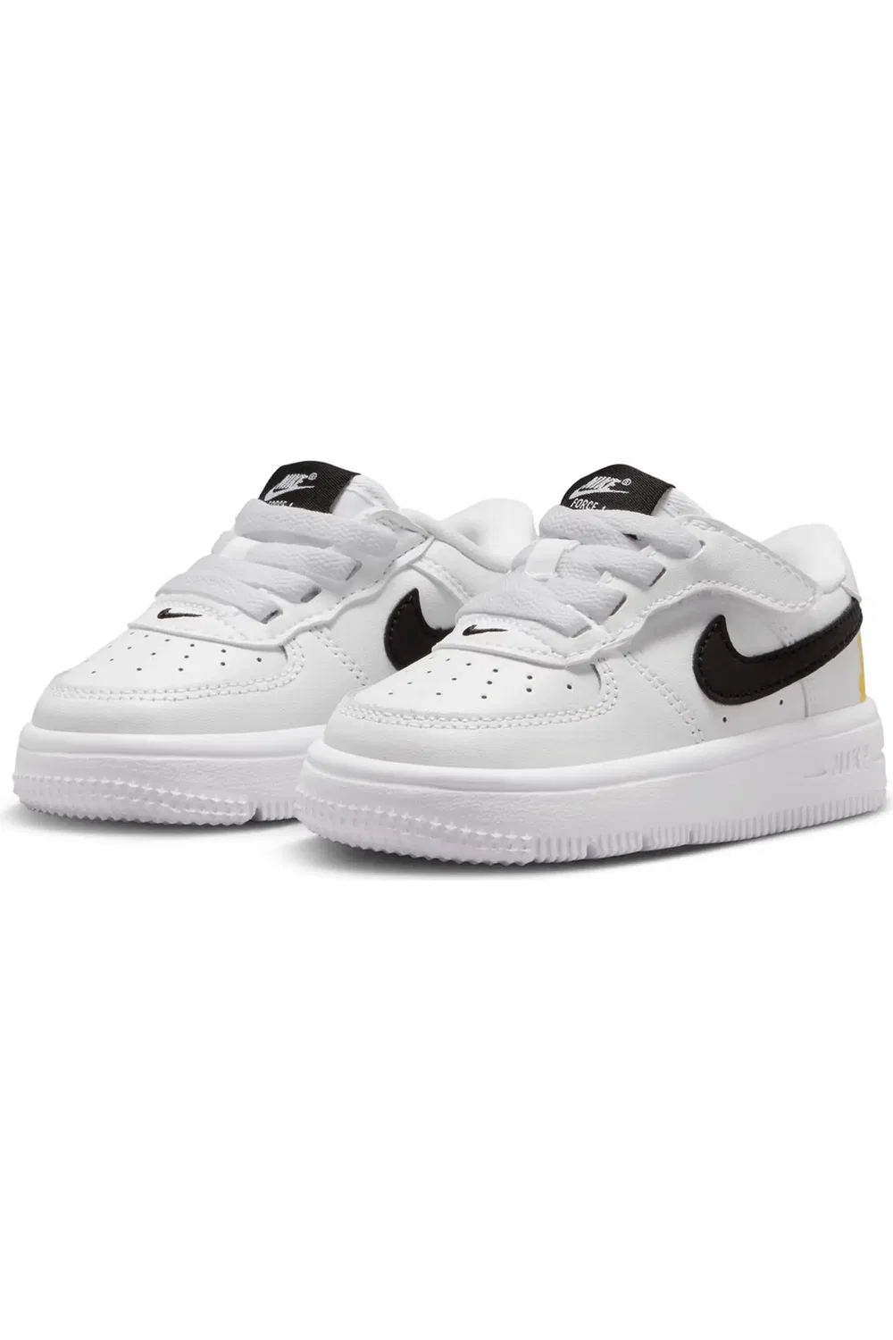 Детские кроссовки баскетбольные с эластичными шнурками Force 1 Low EasyOn Nike, белый/черный — фото 2