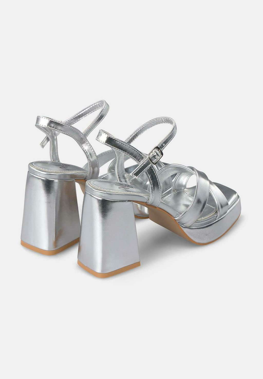 Босоножки на высоком каблуке PUNTERA Y CIERRE CON HEBILLA - Platform sandals Alma Blue, серебряный — фото 3