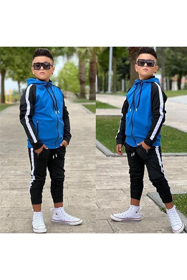 Детский спортивный костюм для мальчиков с принтом Pina Kids, Blue — фото 4