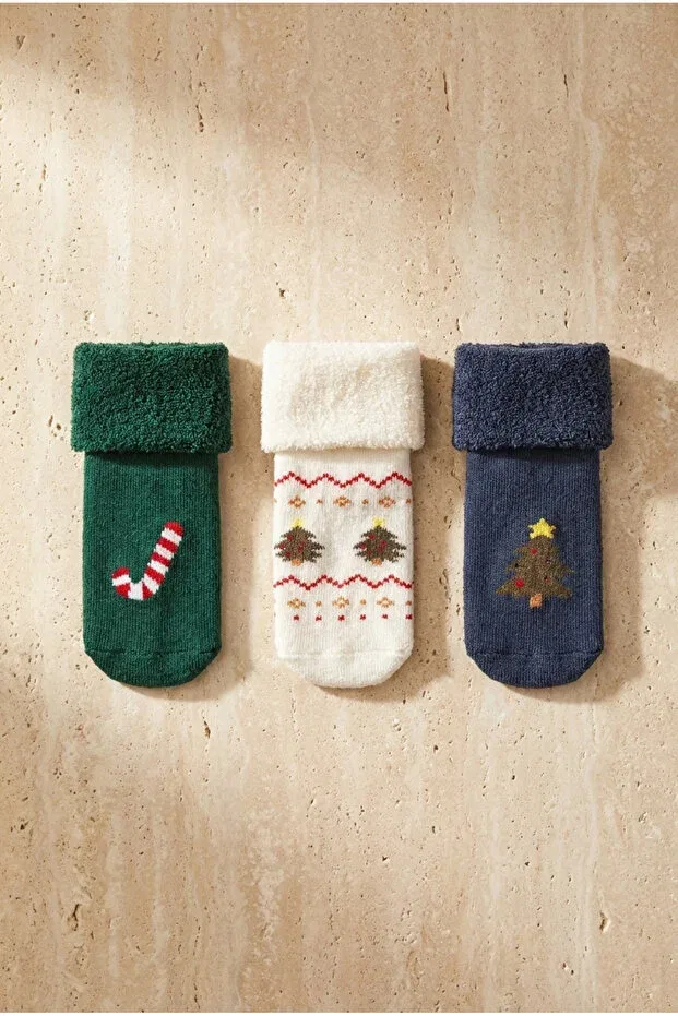 Детские носки с рисунком 3 шт, Bony Socks, Patterned