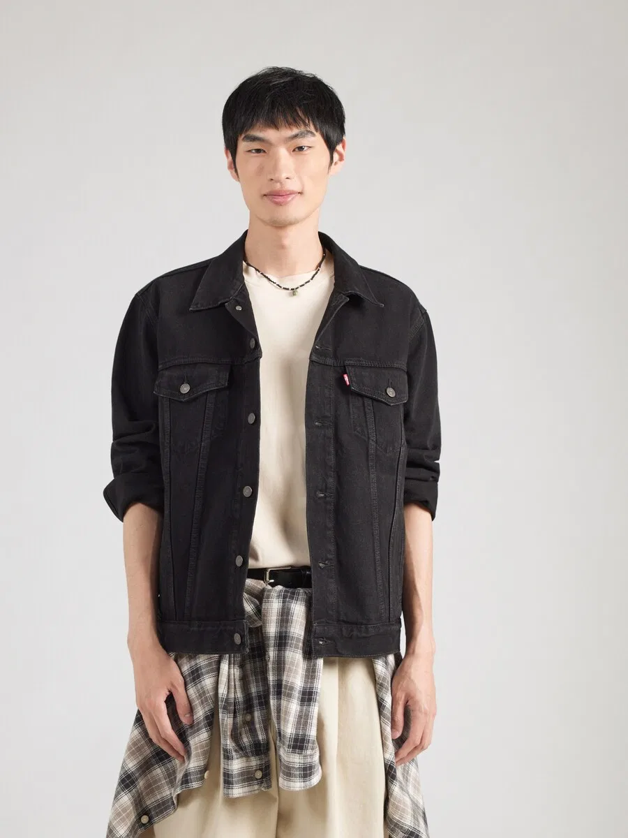 Куртка LEVI'S Between-Season 'Trucker' из черного денима — фото 2