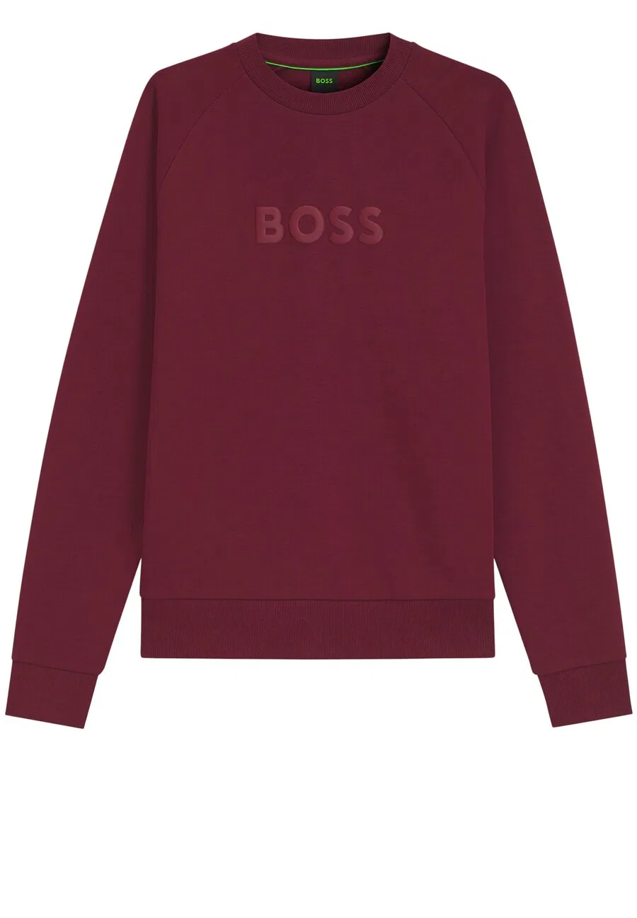Толстовка BOSS 'Salbo' в бордовом цвете