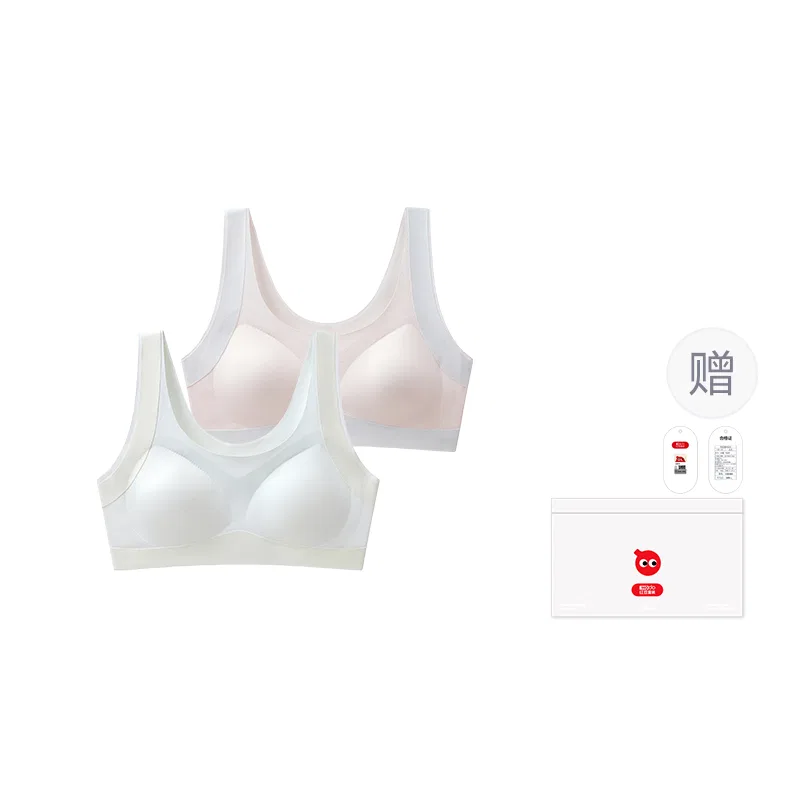Детский бюстгальтер-топ спортивный HODO Red Bean, Light Apricot Light Blue