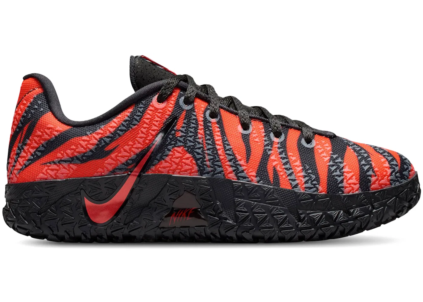 Детские кроссовки для мальчиков с принтом Nike Ja 3 Animal Pack Tiger Nike, Safety Orange/Black/University Red