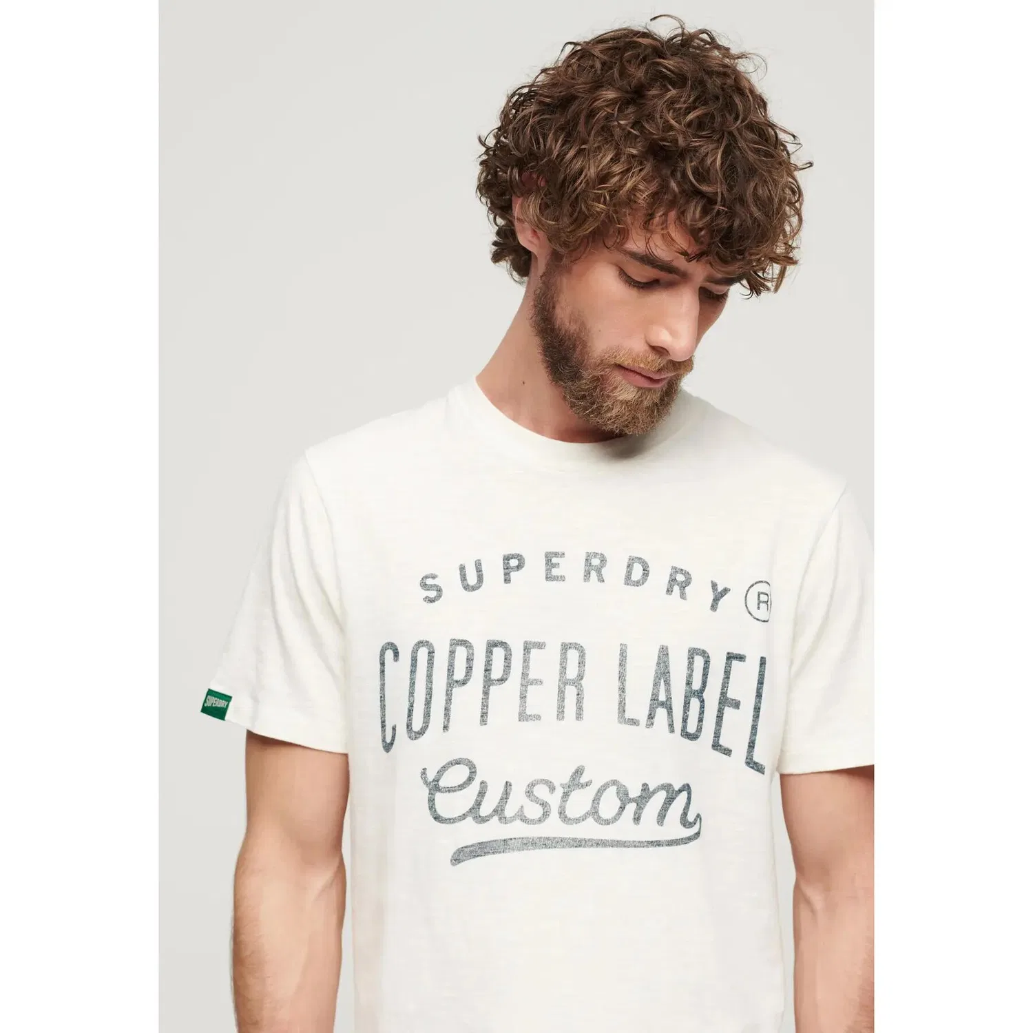 Мужская футболка с принтом Copper Label Workwear Superdry, Weiss — фото 2