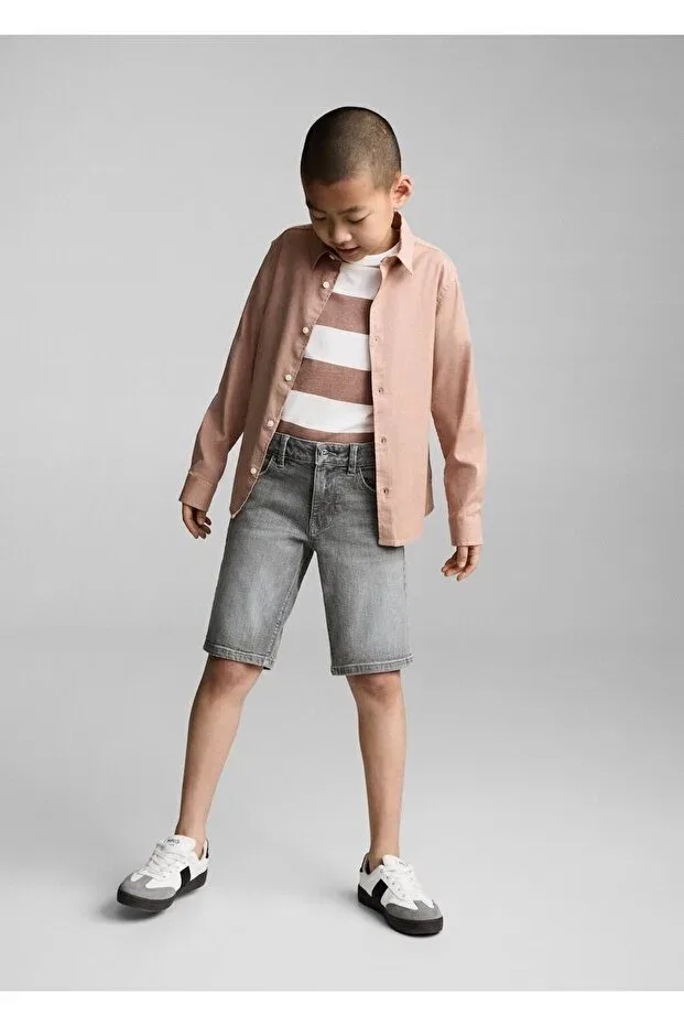 Детские шорты для мальчиков джинсовые Bermuda shorts john Mango Kids, Gray — фото 3