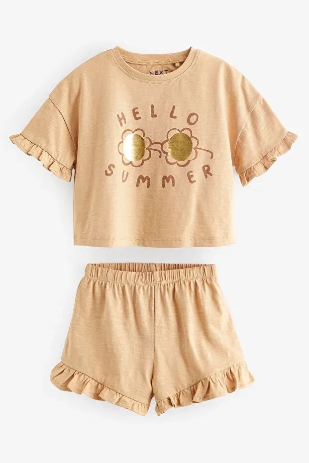 Детский комплект одежды для девочек с принтом Next Baby, Nude Color — фото 2