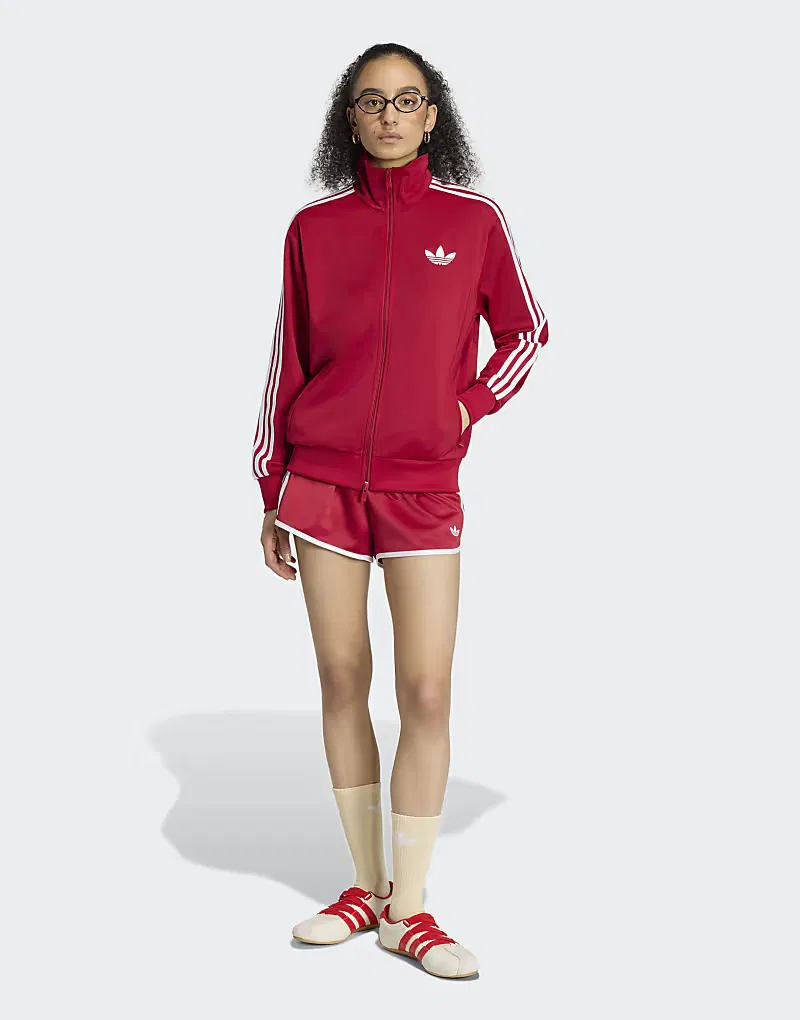 Спортивная куртка Adidas Originals Firebird свободного кроя, красно-белая, в стиле командная победа — фото 2