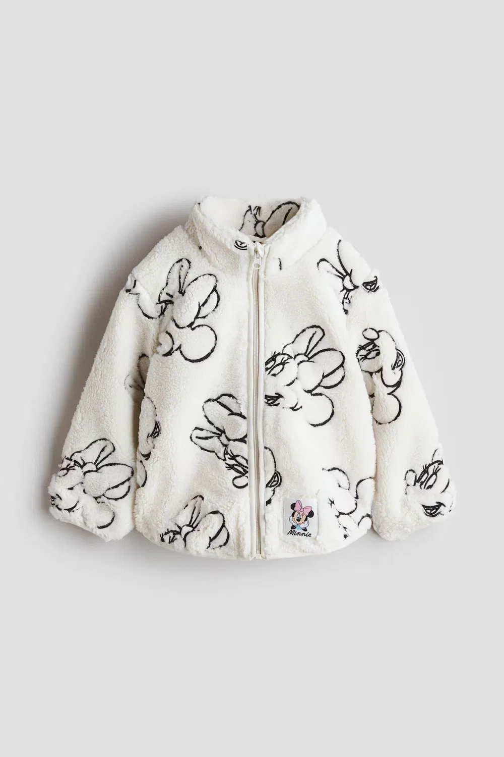 Куртка из плюшевого флиса с вышивкой H&M, Cremefarben/Minnie Maus