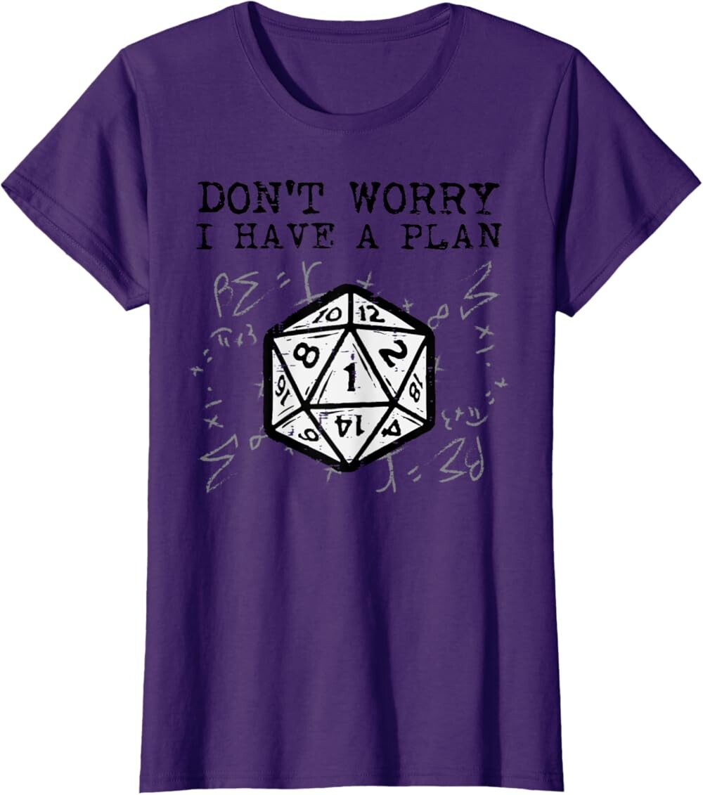 

Женская футболка RPG Gamer Dont Worry I Have Plan, фиолетовый