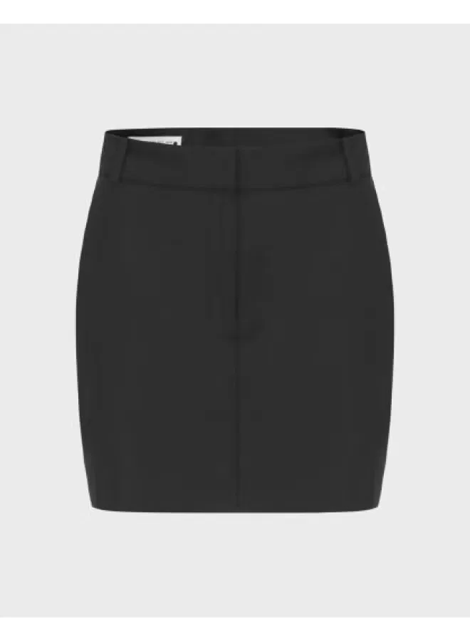 Юбка-трапеция с застежкой-молнией и карманами миди Zara, черный