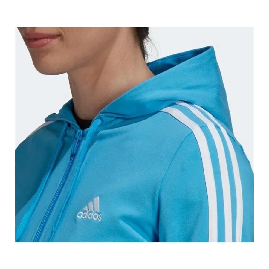 Женская куртка с капюшоном adidas, Pulblu White — фото 2