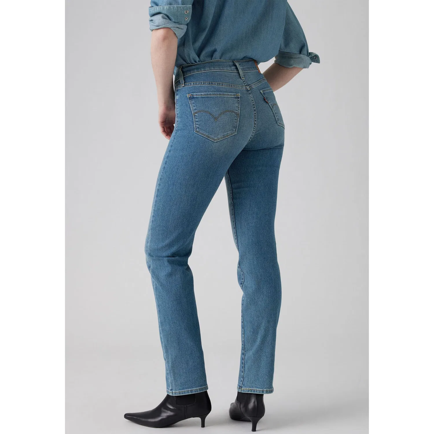 Женские прямые джинсы с эффектом shaping Levi's, Eternal Indigo Mid