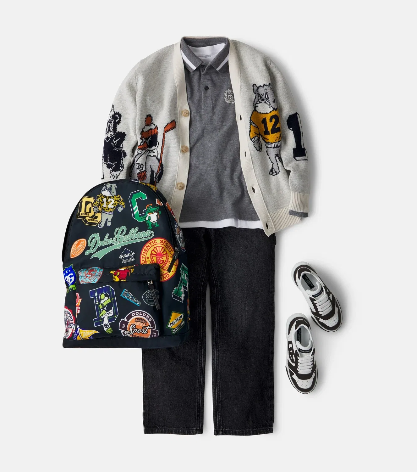 Джинсы с пятью карманами Dolce&Gabbana Kids, черный — фото 2
