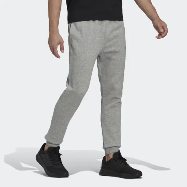 Тренировочные штаны Essential Fleece Regular Tapered, Adidas, черный — фото 4