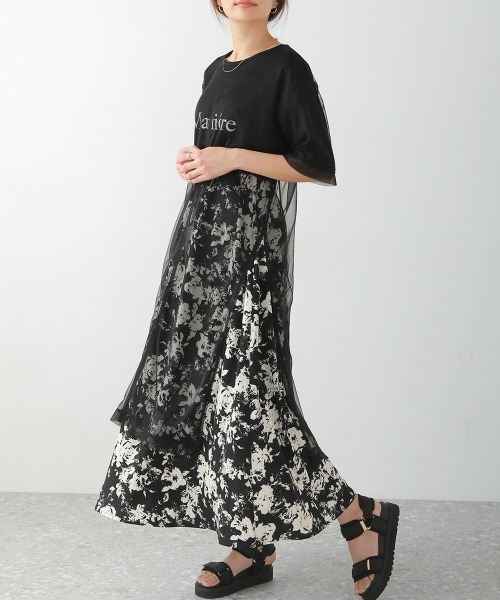 

Футболка из тюля с многослойным логотипом Bou Jeloud, черный