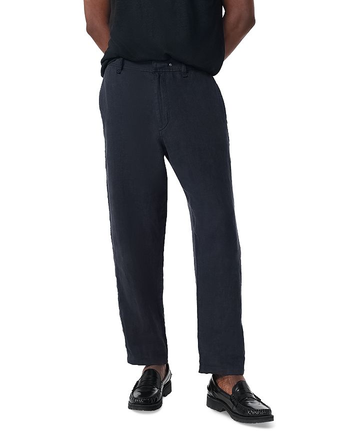 

Зауженные льняные брюки rag & bone, черный