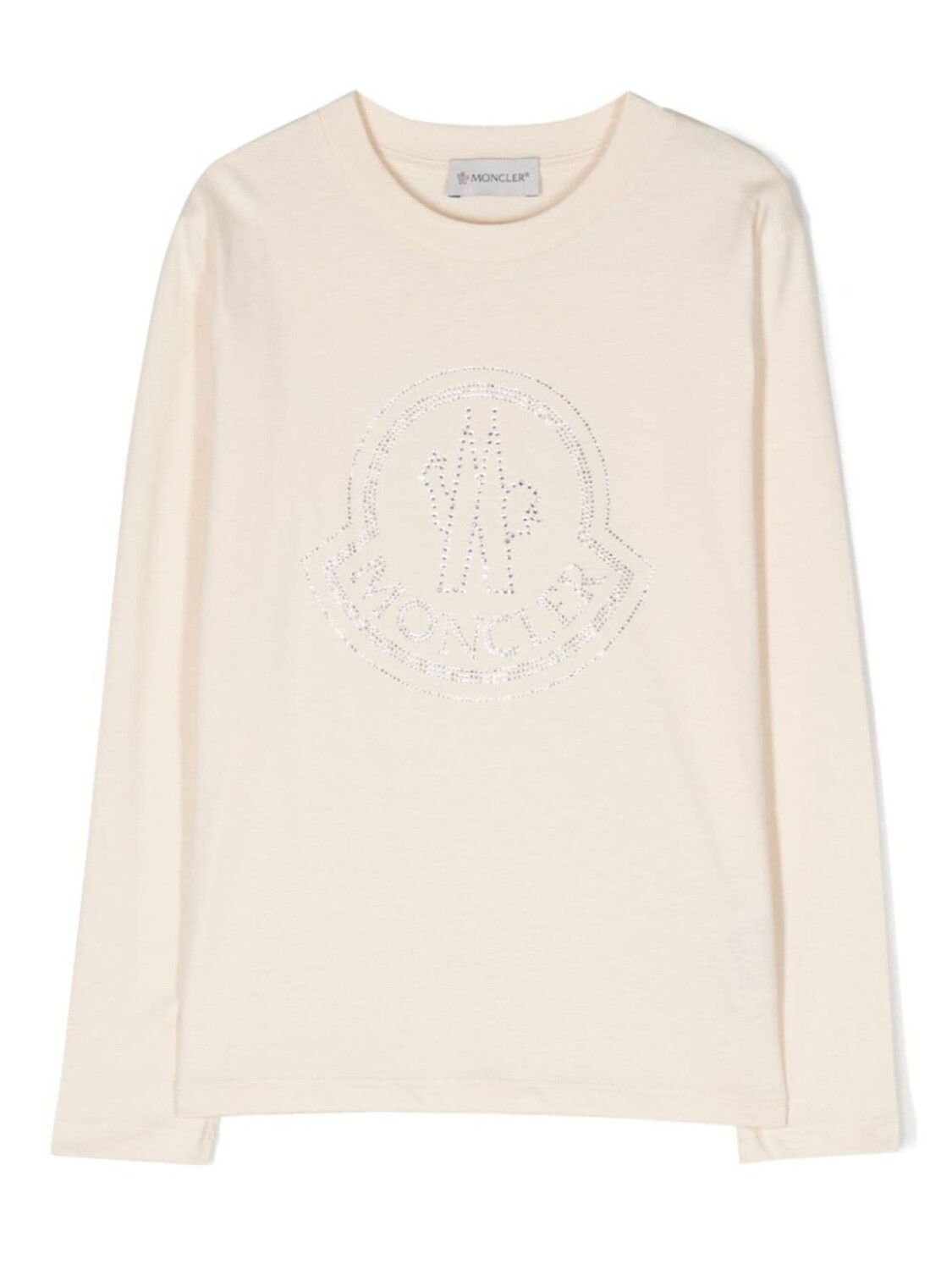 

Moncler Enfant футболка с логотипом и заклепками, нейтральный цвет