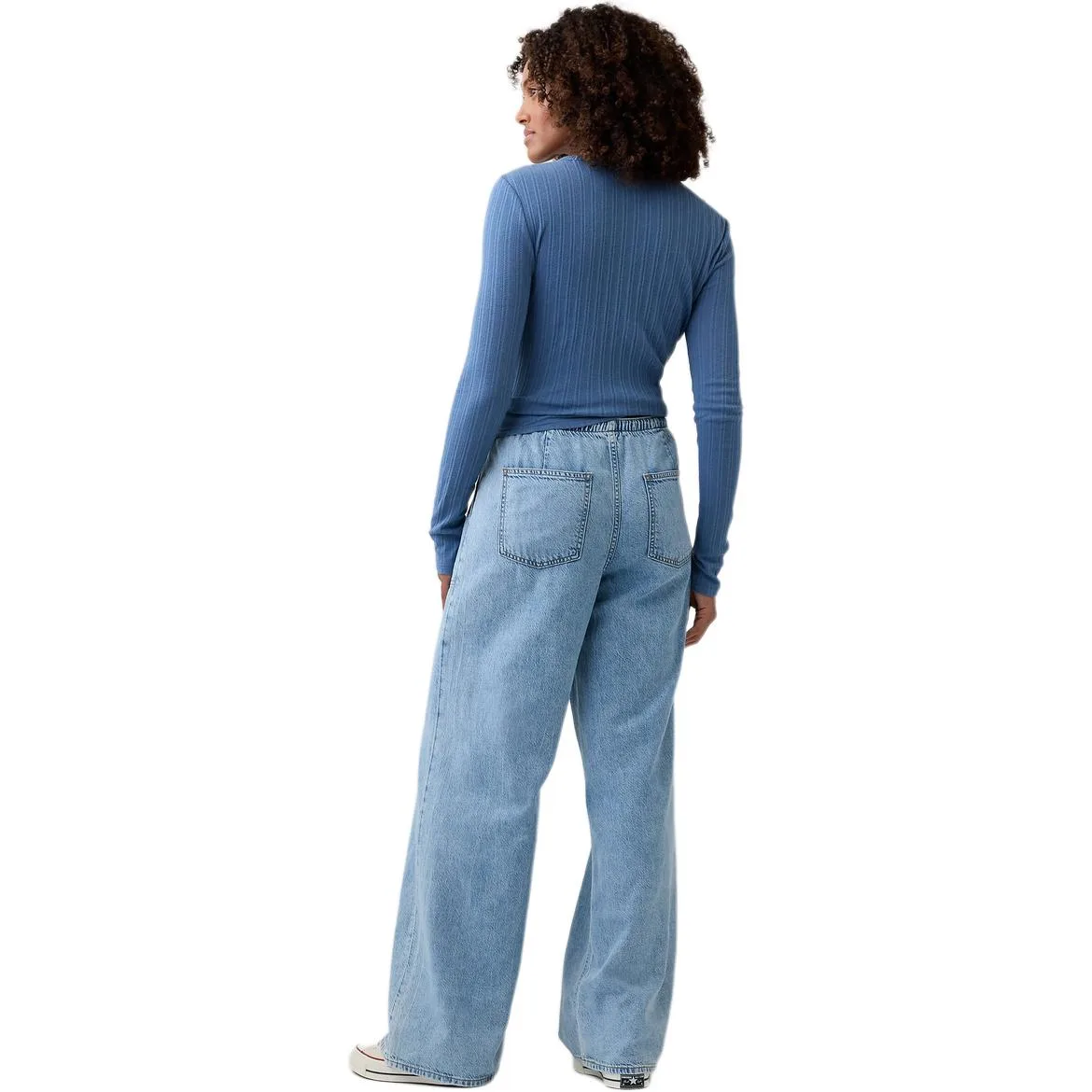 Джинсы Women's Light Washed Moderate Wide Leg GAP, светло-washed — фото 3