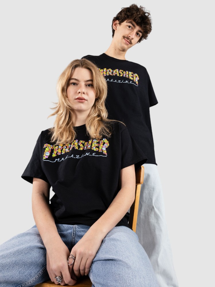 

Футболка Thrasher X Toy Machine Smile By Spanky T-Shirt, black