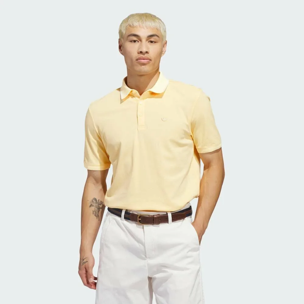 Футболка-поло Twist Knit с одним точечным логотипом и коротким рукавом Adidas, orange