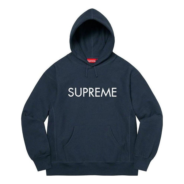 

Толстовка capital hooded sweatshirt 'navy white' Supreme, синий