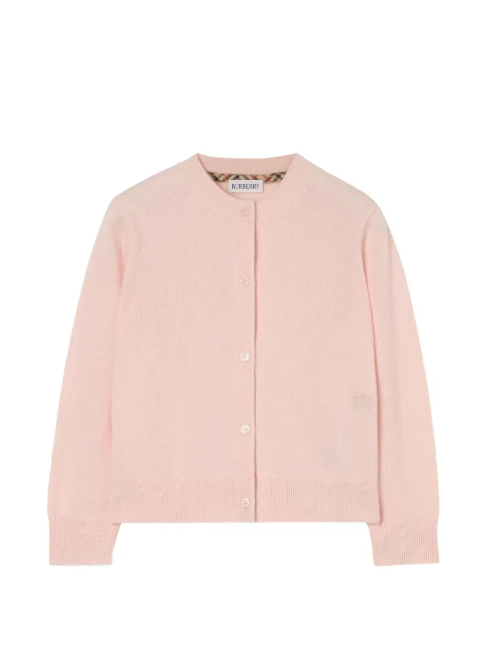 Кашемировый кардиган Burberry Kids, розовый