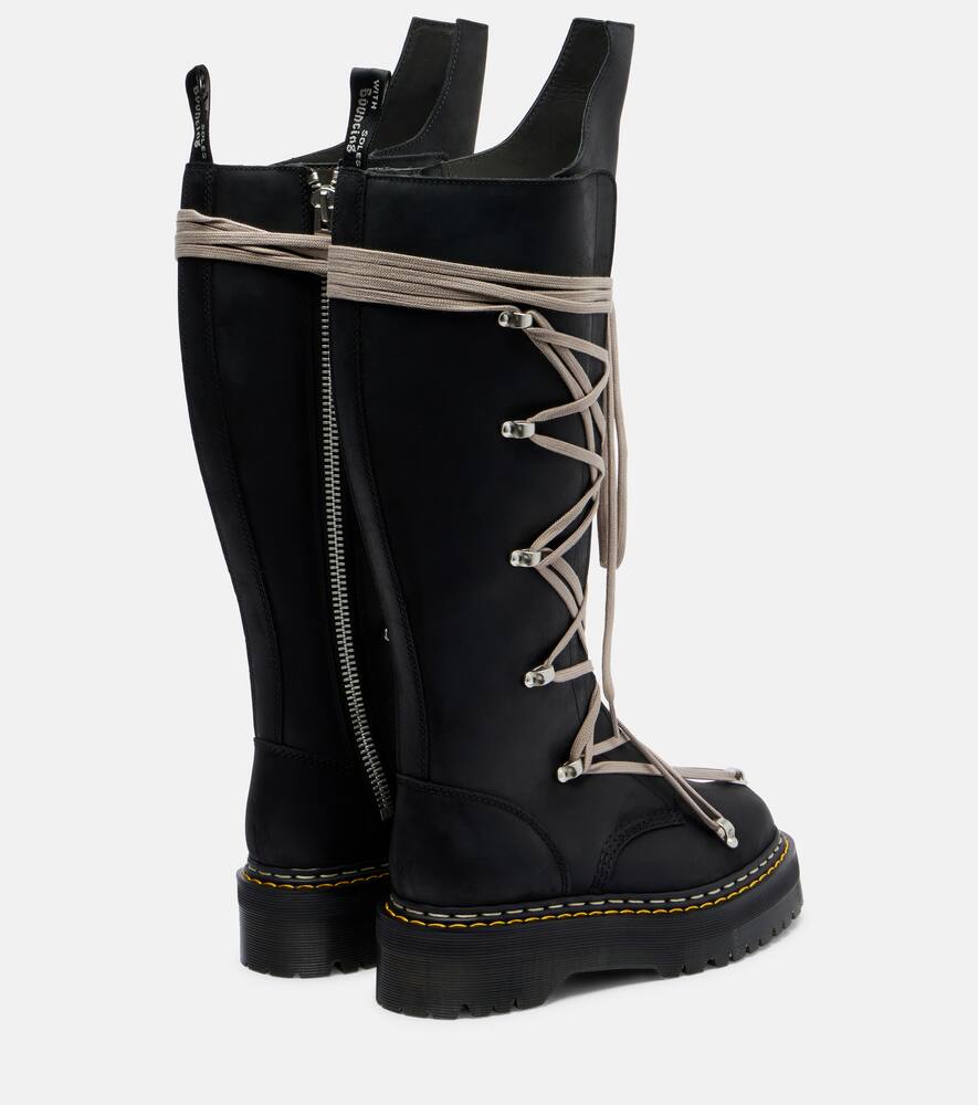 Ботинки Dr. Martens 1B60 Quad Sole Pentalace до колена Rick Owens, Black — фото 2