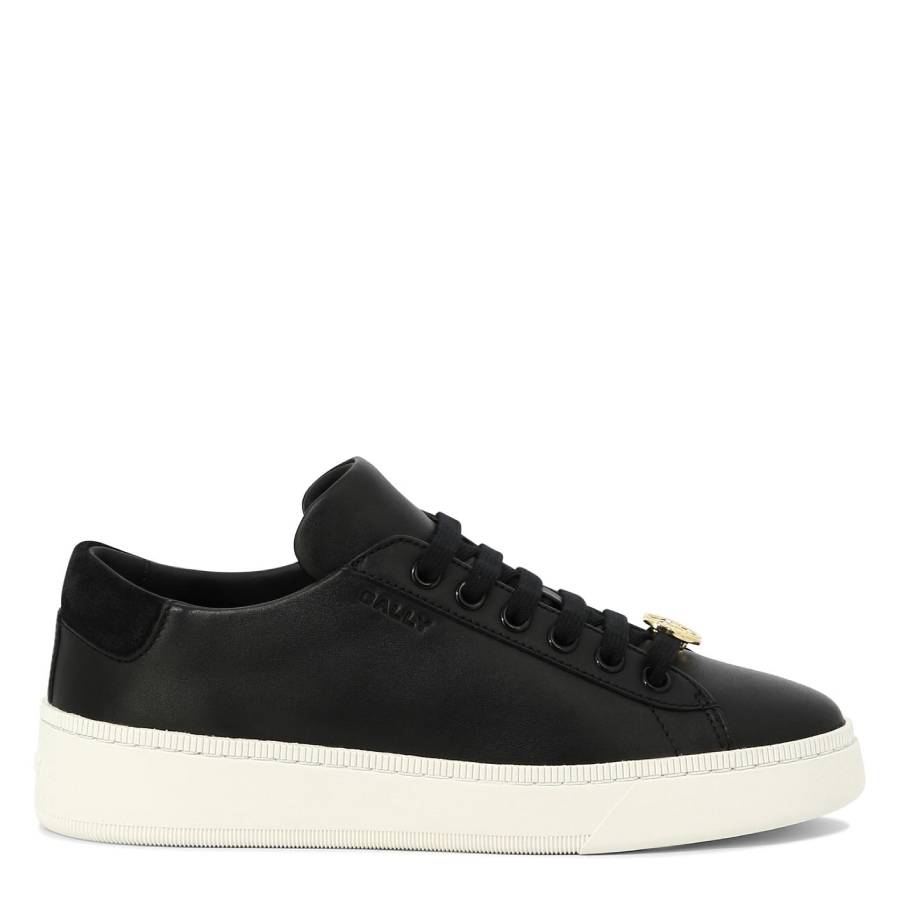 Bally Ryver-W Кроссовки из кожи на низком ходу, черно-белый