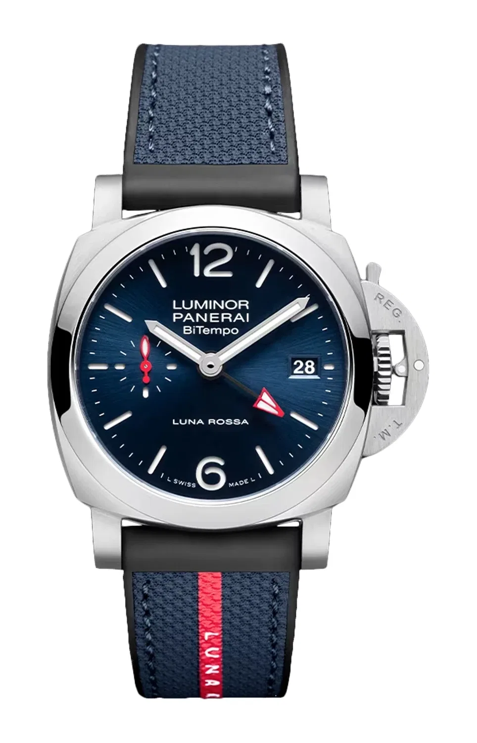 ЛЮМИНОР КВАРАНТА БАЙТЕМПО ЛУНА РОССА 40 ММ - PAM01404 PANERAI, черный