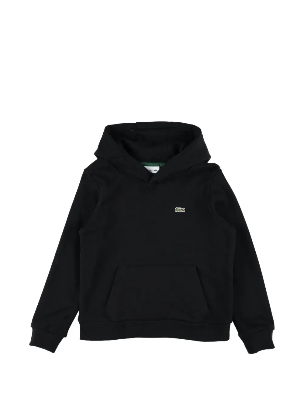Худи с вышитым логотипом Lacoste Kids, черный