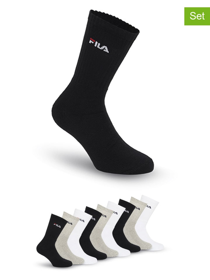 

Fila Набор из 9 теннисных носков черного, белого и серого цвета