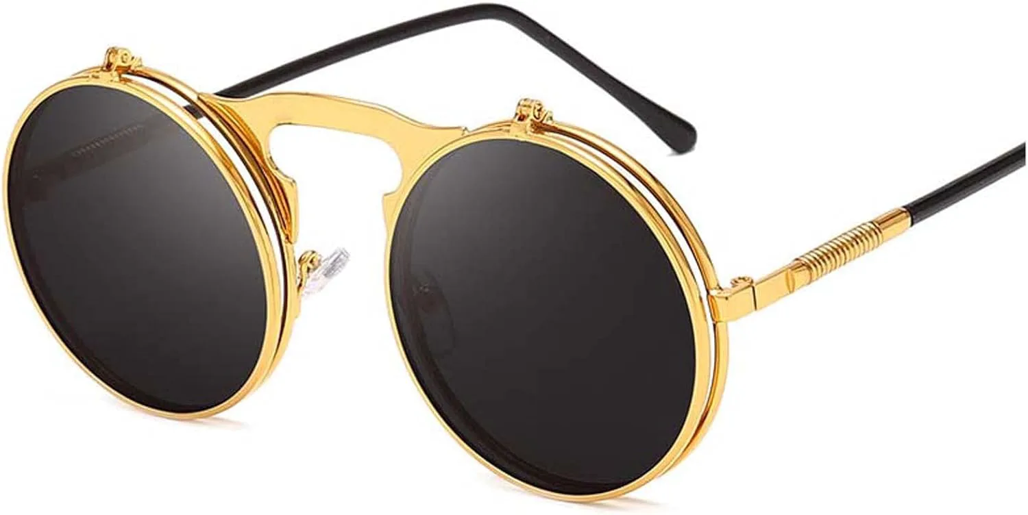 

Солнцезащитные очки-раскладушки XINXIN в стиле ретро-металл-панк, для мужчин и женщин, для уличной стрельбы, отдыха и пляжа (цвет: C, размер: средний), C