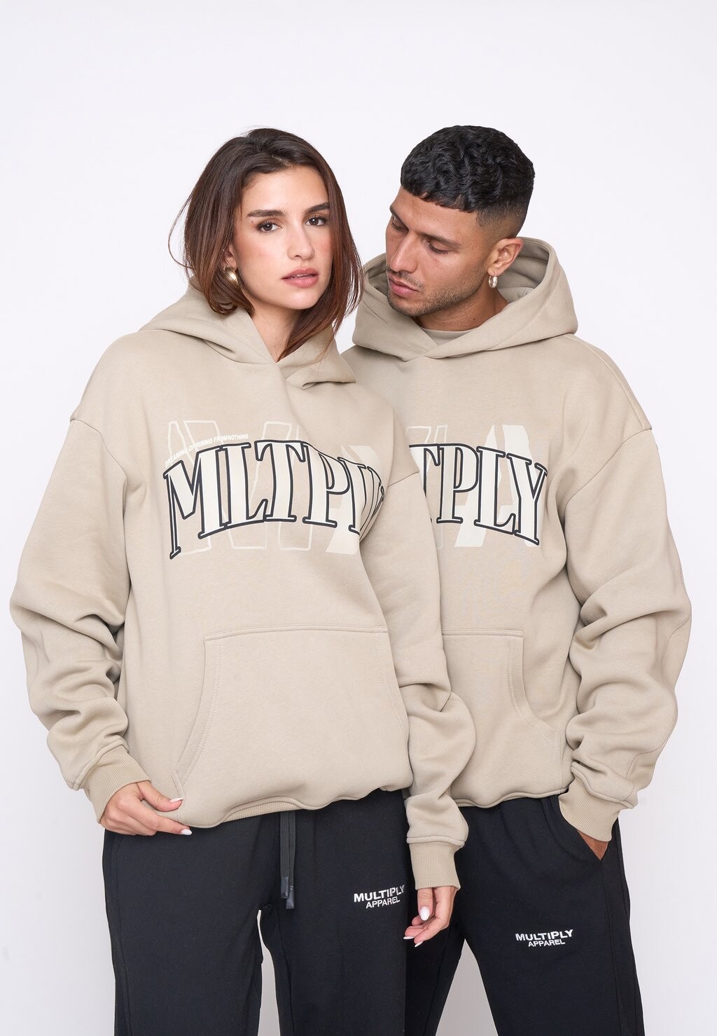 

Толстовка с капюшоном OFFICER Multiply Apparel, бежевый